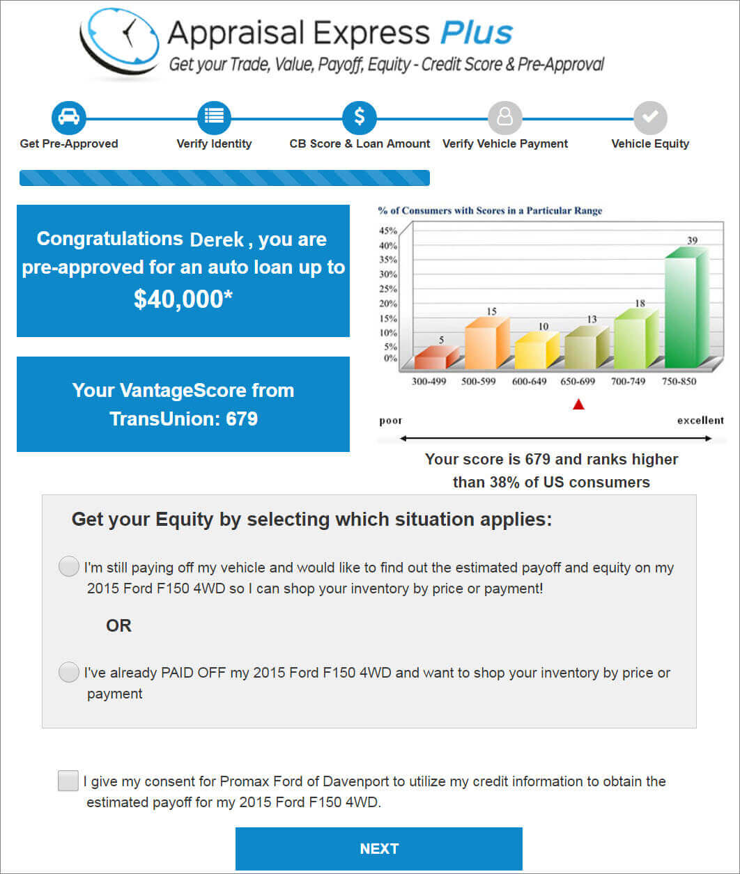 Get pre-approved for a loan and credit score